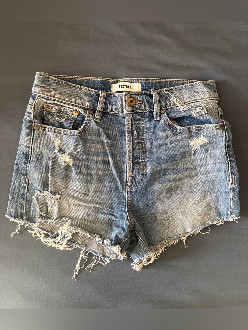 Pistola Distressed Denim Shorts Sz 26